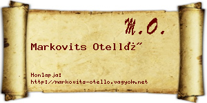 Markovits Otelló névjegykártya